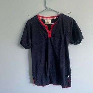 Stylish Navy and Red Short Sleeve Women's Tee